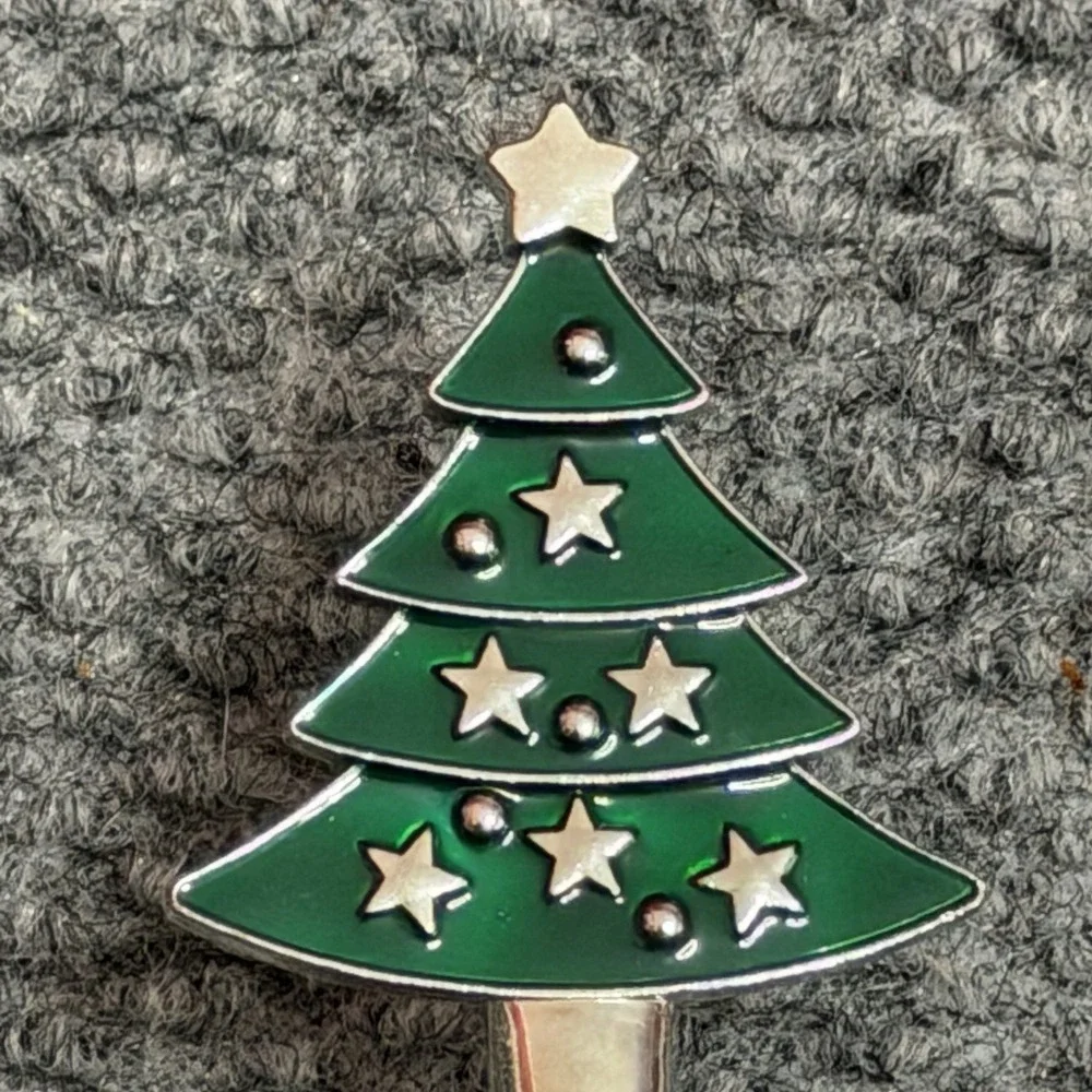 Christmas Tree Wine Bottle Stoppers, Lot Of 2